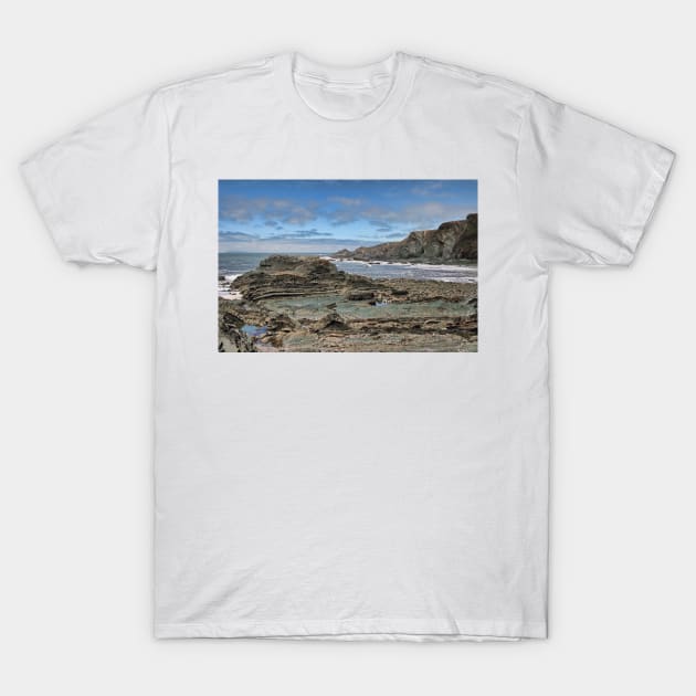 Hartland Quay Coast T-Shirt by avrilharris